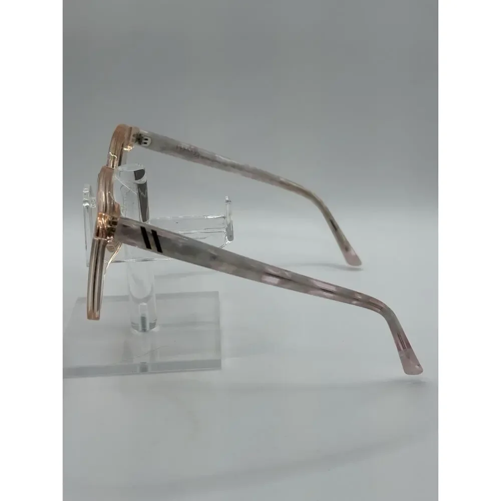 Blenders Gemstone Sunglasses Pink Transparent Mirrored Square Women